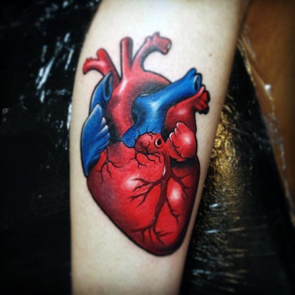 心脏纹身图案   真实而又血腥的心脏纹身图案