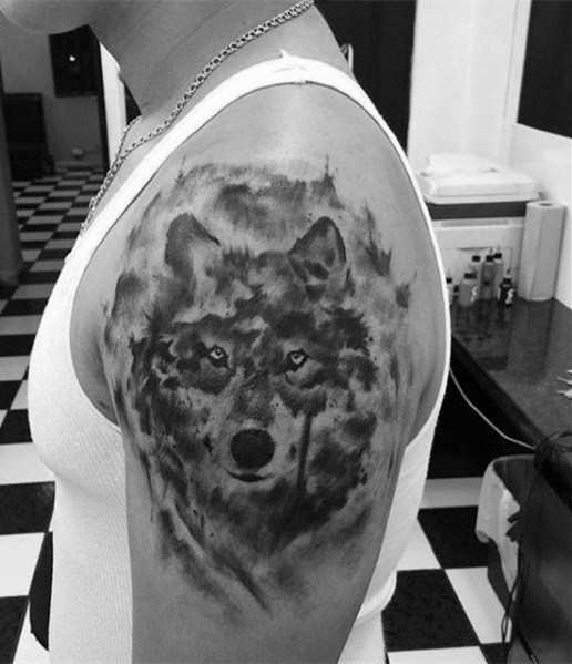 狼的纹身图片   凶残狡狎的狼纹身图案