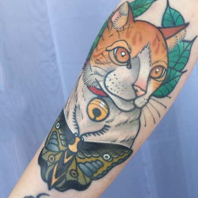 猫咪纹身图案   优雅灵敏的猫咪纹身图案
