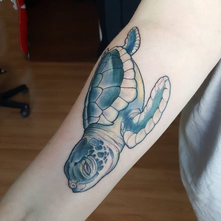 乌龟纹身图案   寿高年长的乌龟纹身图案