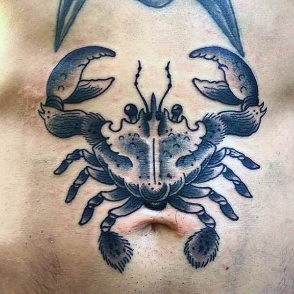 螃蟹纹身图案   形象生动的螃蟹纹身图案