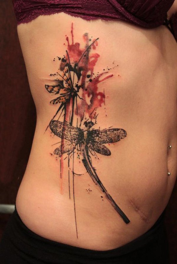 蜻蜓纹身图案   唯美典雅的蜻蜓纹身图案