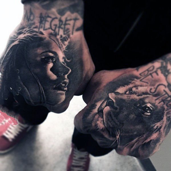 狮子王纹身  霸气而又生动的狮子王纹身图案