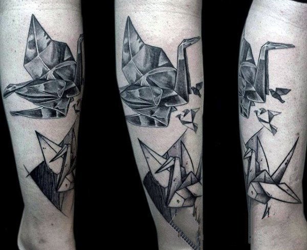 几何 纹身图案   设计感十足的折纸纹身图案