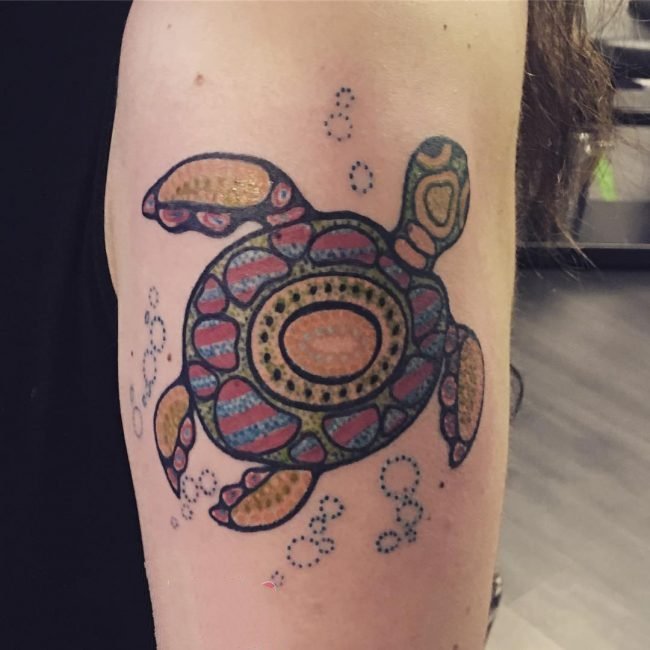 乌龟纹身图案   奇趣而又可爱的乌龟纹身图案