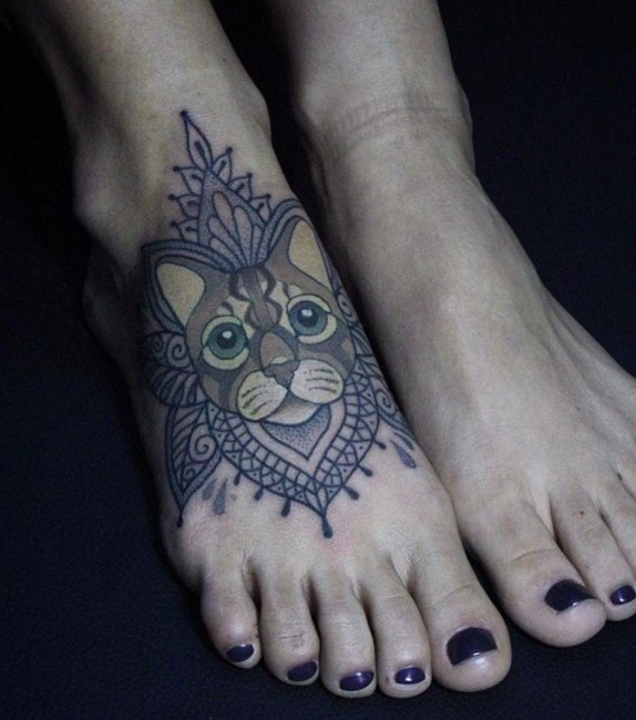 小猫咪纹身  淘气而又灵巧的小猫咪纹身图案