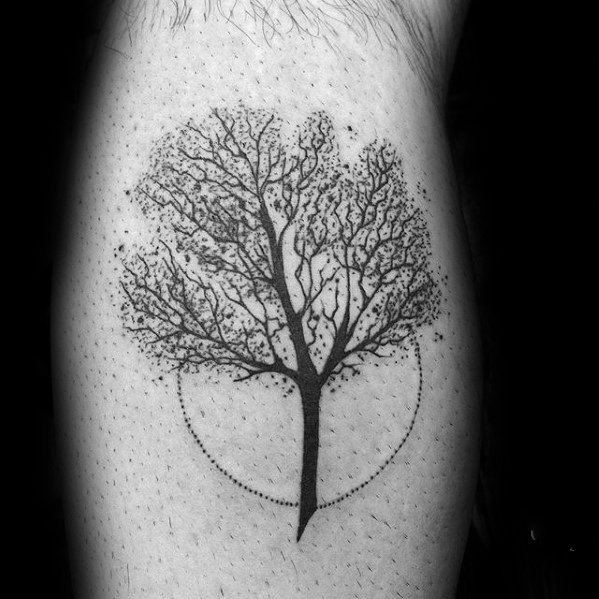 纹身树木的图像   郁郁葱葱的树木图像纹身图案