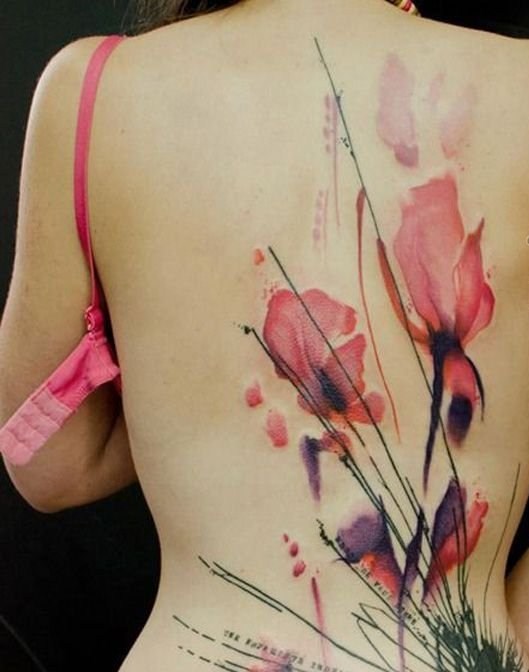 罂粟花纹身图片   美丽却致命的罂粟花纹身图案