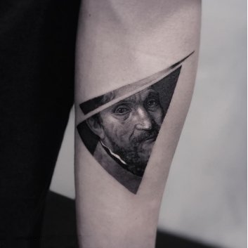 纹身人物图片   多款胶片质感的人物纹身图案