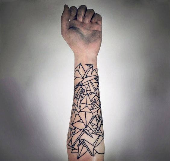 几何 纹身图案   多款形态各异的折纸纹身图案