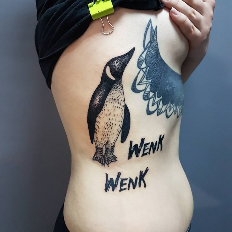 企鹅纹身图   形象呆萌的企鹅纹身图案