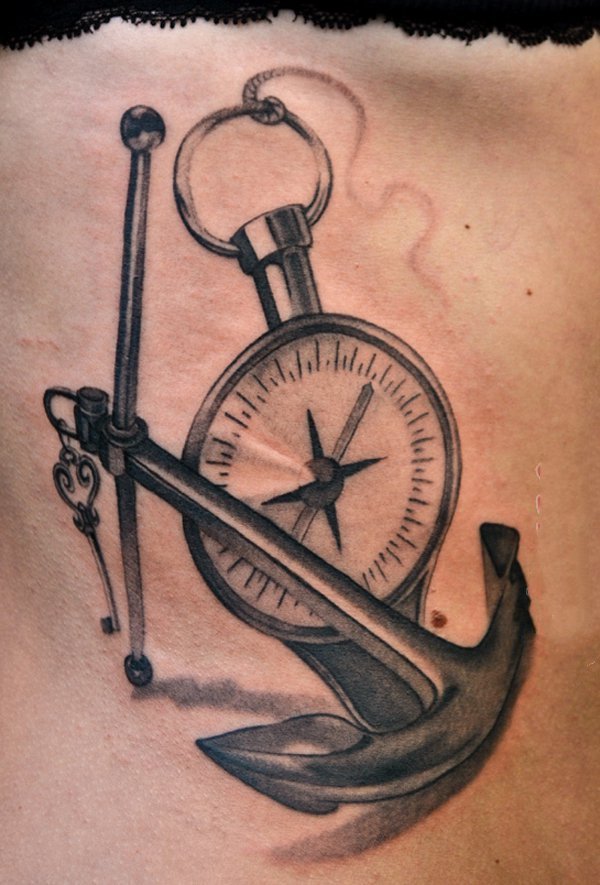 时钟纹身    钟声嘹亮的时钟纹身图案