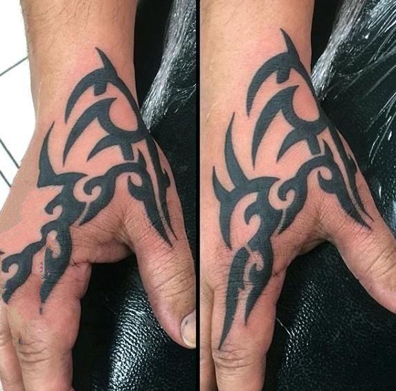 手部纹身图   创意十足的手部纹身图案