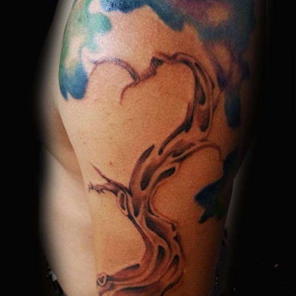纹身树木的图像    生意盎然的树木纹身图案