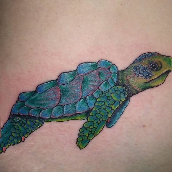 乌龟纹身图案   行动缓慢的乌龟纹身图案