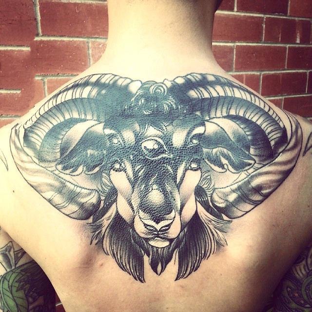 羊的纹身图案   多款设计别样的羊纹身图案