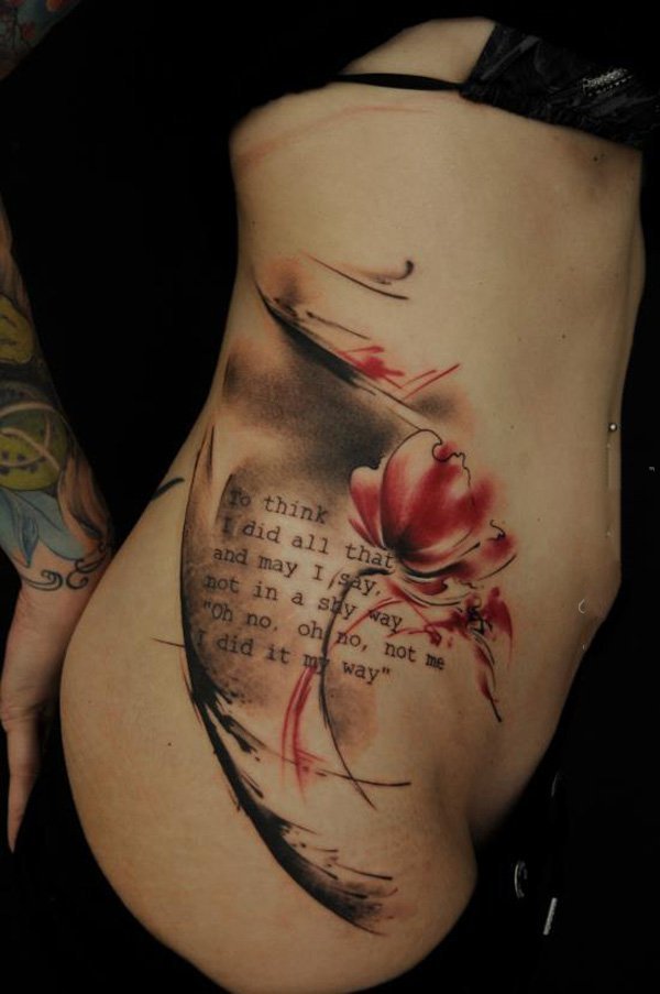 罂粟花纹身图片   妖艳却又致命的罂粟花纹身图案