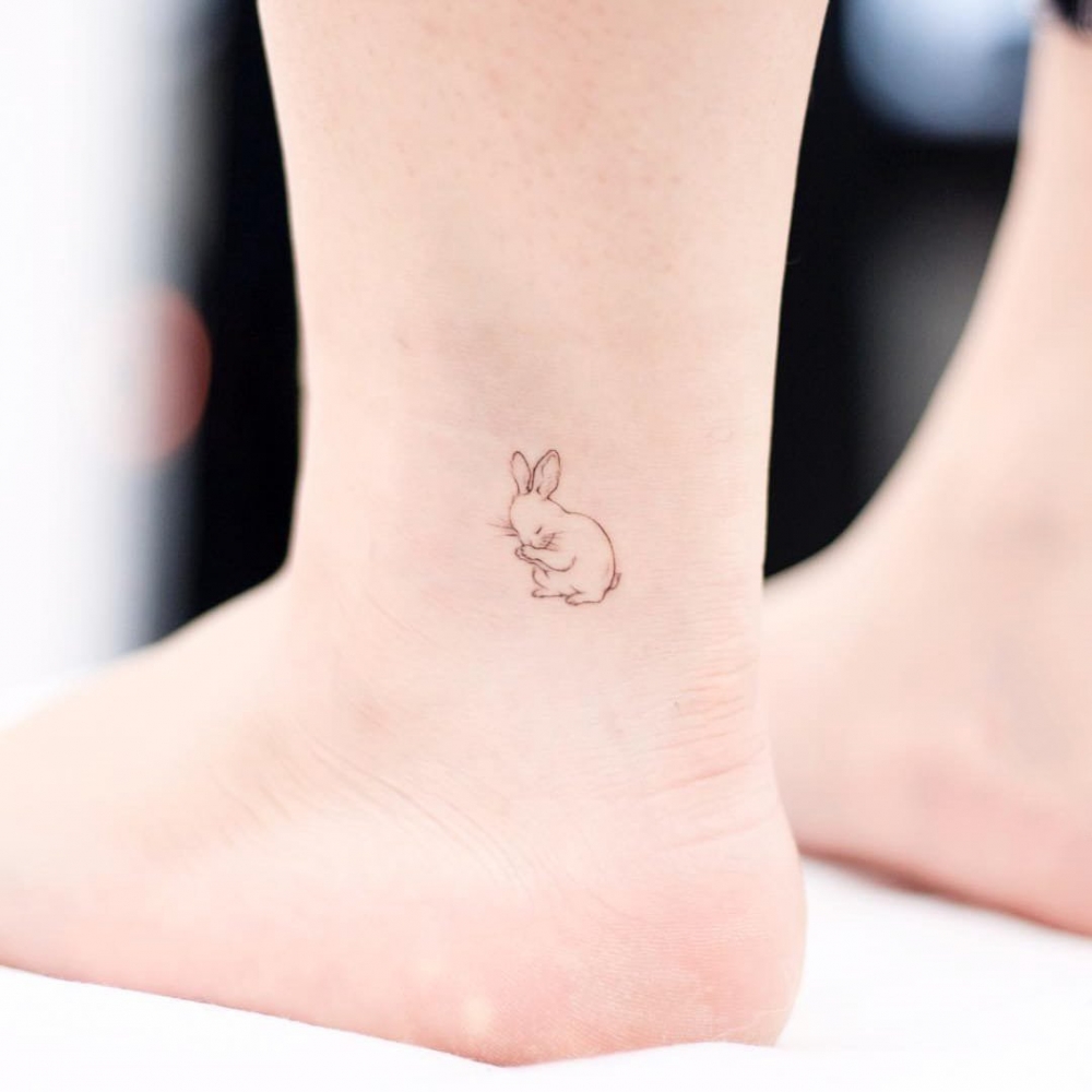兔子纹身图案  呆萌可爱的兔子纹身图案