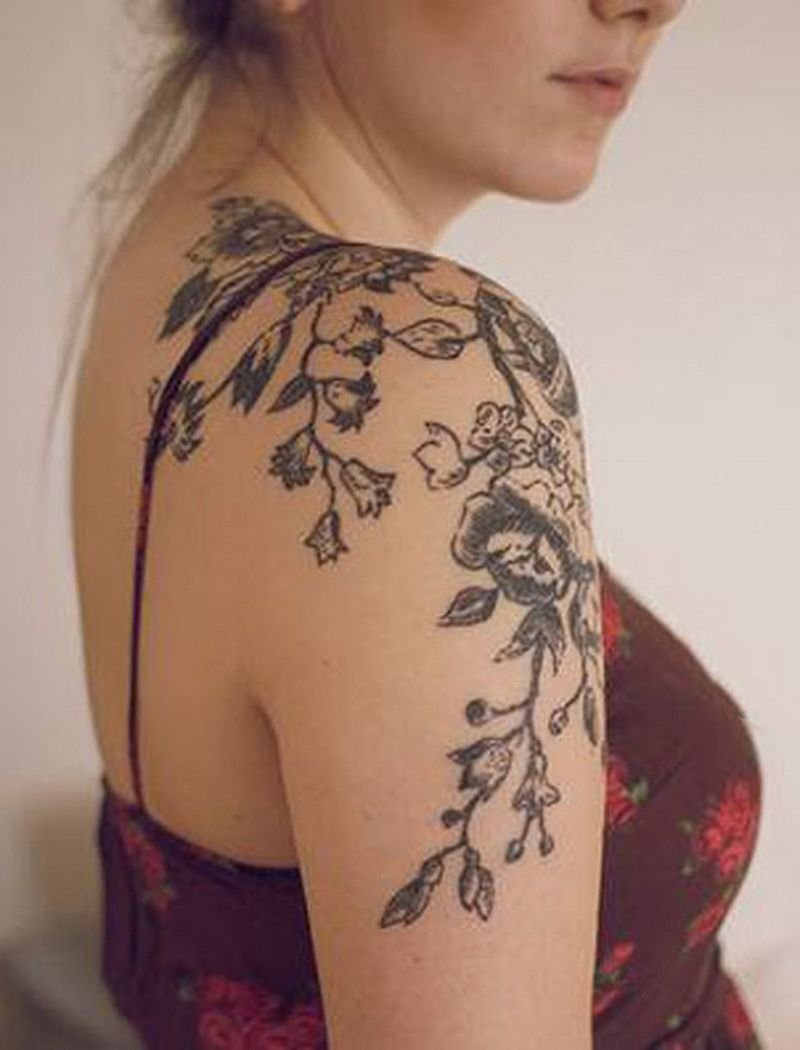 肩部纹身图案   唯美而又个性的肩部纹身图案