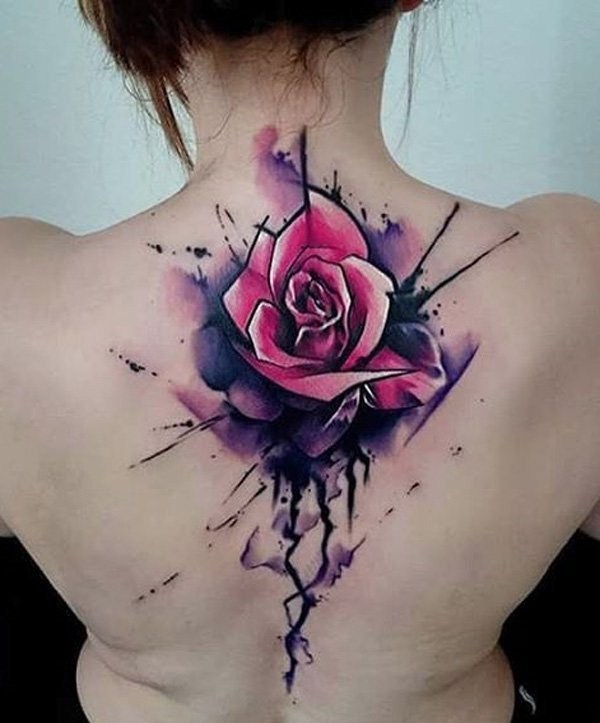 玫瑰纹身图   美艳欲滴的玫瑰花纹身图案