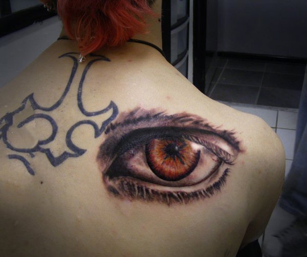 眼睛纹身  创意而又清澈的眼睛纹身图案