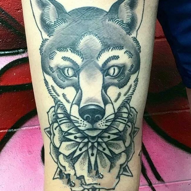 百乐动物纹身  活泼的狐狸纹身图案