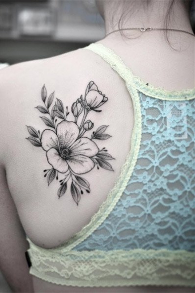 植物纹身  创意的花朵纹身图案