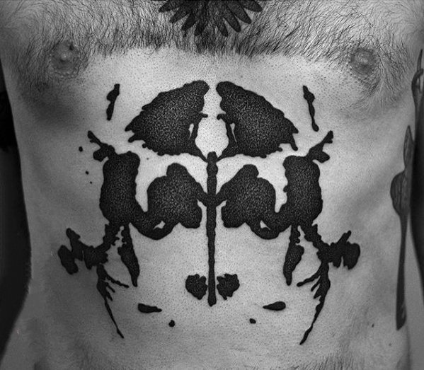 纹身图案胸部男   多款黑色的男生胸部纹身图案