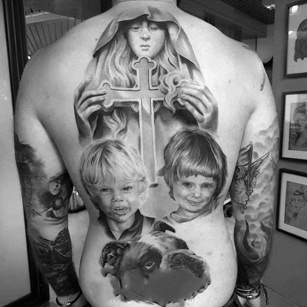 纹身人物图片  精神焕发的人物纹身图案