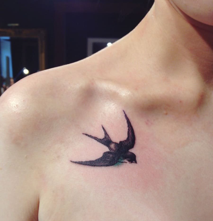 纹身燕子 创意纹身小燕子飞鸟纹身图案