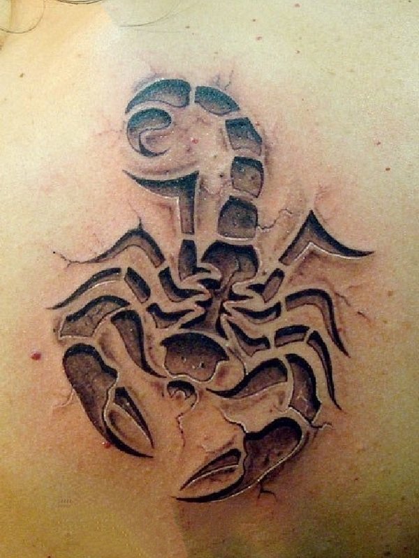 蝎子图片纹身  气势逼人的蝎子纹身图案