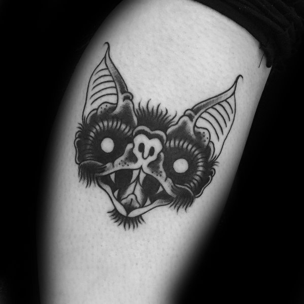 纹身蝙蝠   面目狰狞的蝙蝠纹身图案