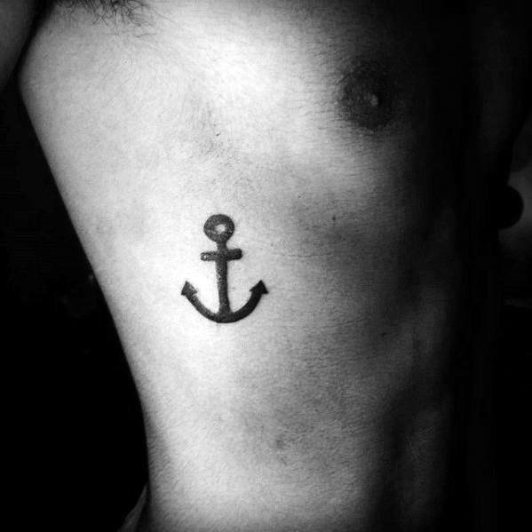 男生纹身船锚   多款简洁大方的船锚纹身图案