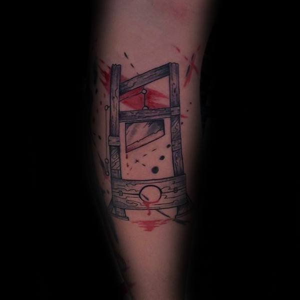 创意纹身图片   静谧肃杀的断头台系列纹身图案