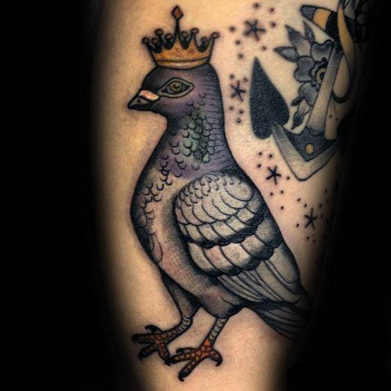 鸽子纹身   传递情谊与信件的鸽子纹身图案