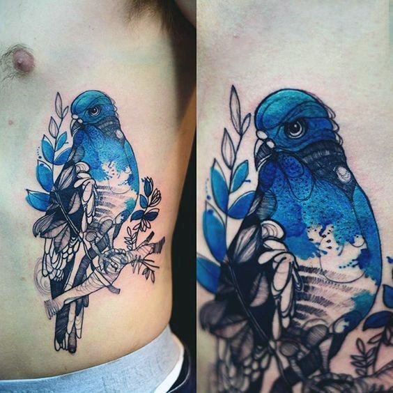 鸽子纹身   传递情谊与信件的鸽子纹身图案