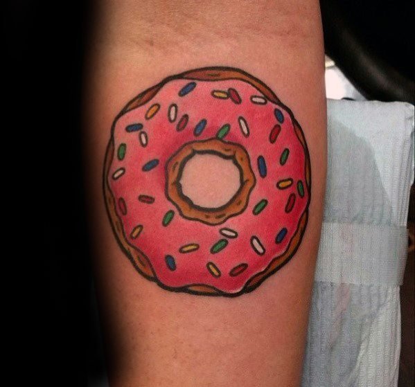 食物纹身_10张香浓诱人的食物甜甜圈纹身图案图片