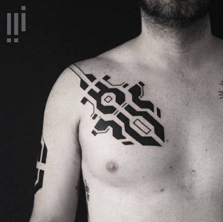 科幻感纹身-来自新西兰纹身艺术家的未来主义纹身图