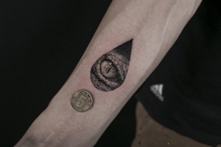 创意纹身-神秘感十足的黑灰创意有趣纹身图片