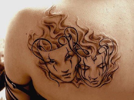 面具风格纹身-永远都充满神秘感的假面纹身图案