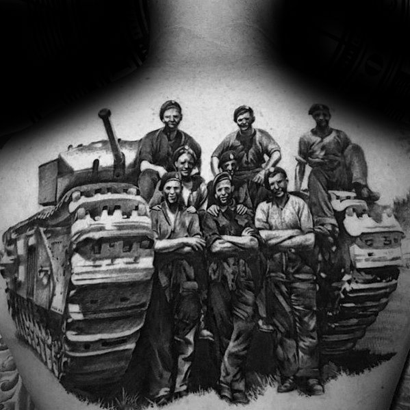 战争纹身图案-8张钢铁猛兽般的坦克纹身图案