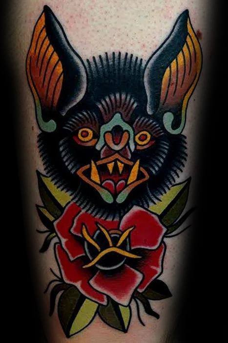 蝙蝠纹身图案-10张迅猛而又精准的蝙蝠纹身图案