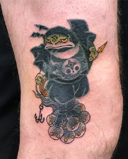 日式小青蛙纹身图案-9张可爱的日式小青蛙纹身图片
