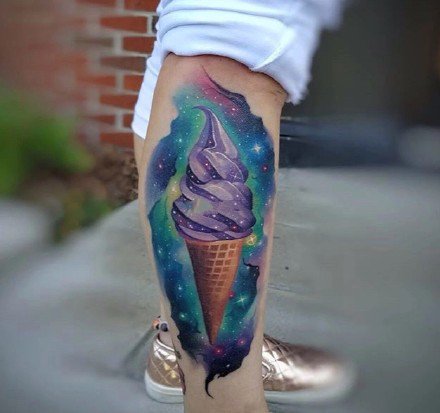冰淇淋纹身--一组创意的美食冰激凌纹身图片欣赏