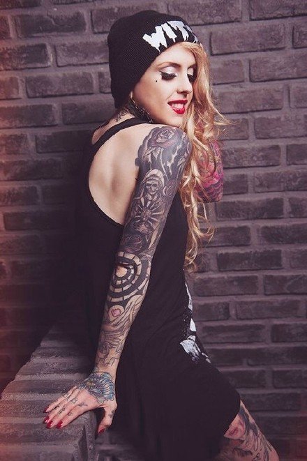 国外欧美花臂tattoogilrs 花臂美女图片欣赏