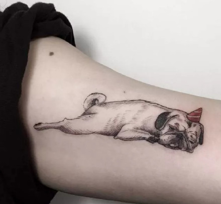 和汪星人相关的一组宠物狗狗纹身图案