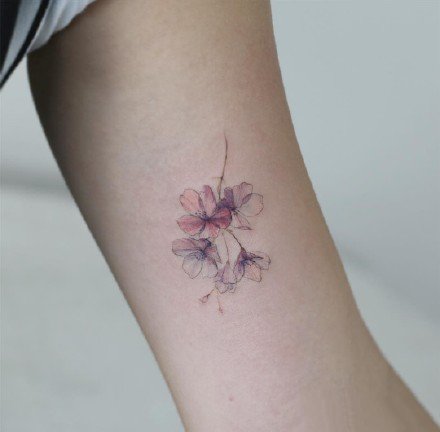 很小清新的一组女生小花朵纹身图案