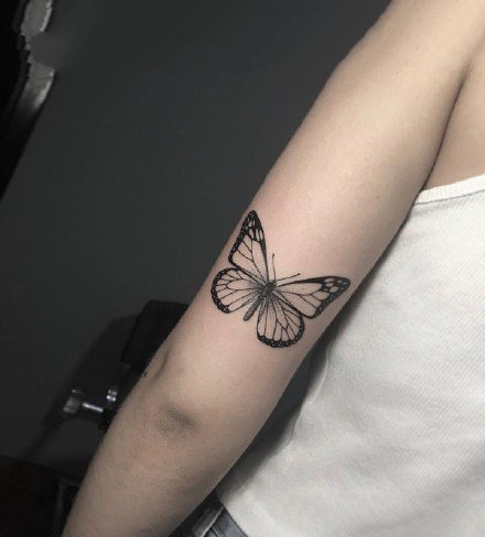 唯美适合女生的一组小清新蝴蝶纹身图案
