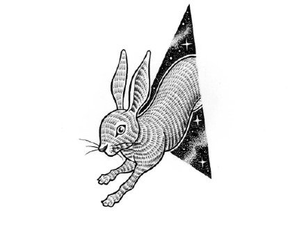 个性的一组关于兔子的纹身作品欣赏
