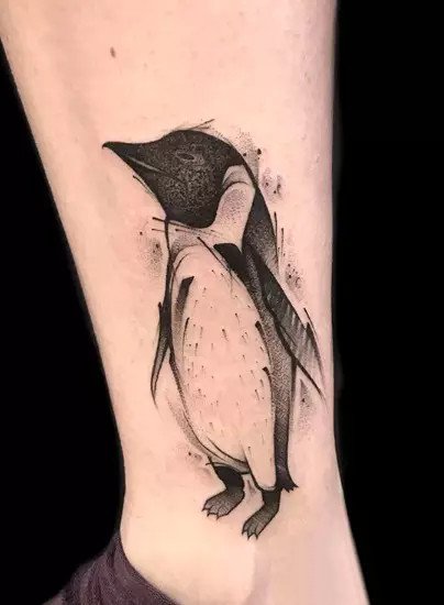 一组好看的黑灰点刺动物纹身刺青作品